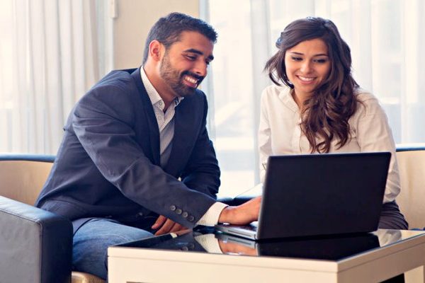 Man and woman at office