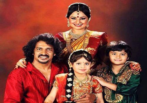 Upendra and Priyanka with their children