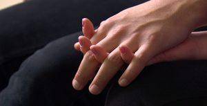 holding hand