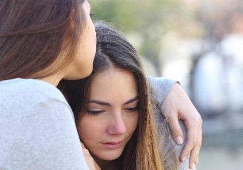 lady crying