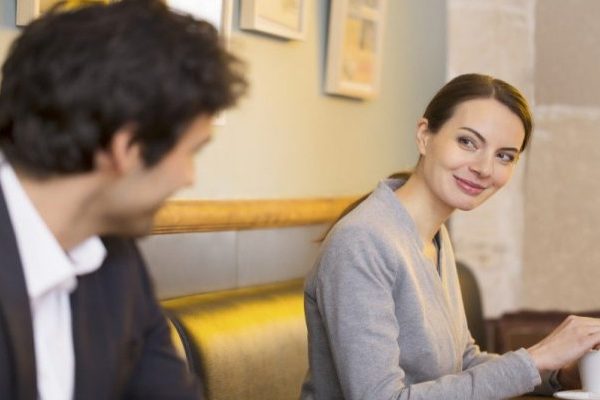 woman seeing man with love. Guide to dating a divorcee
