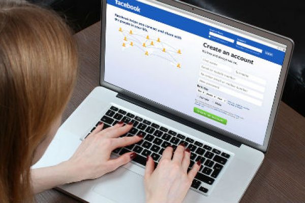 Woman stalking on Facebook