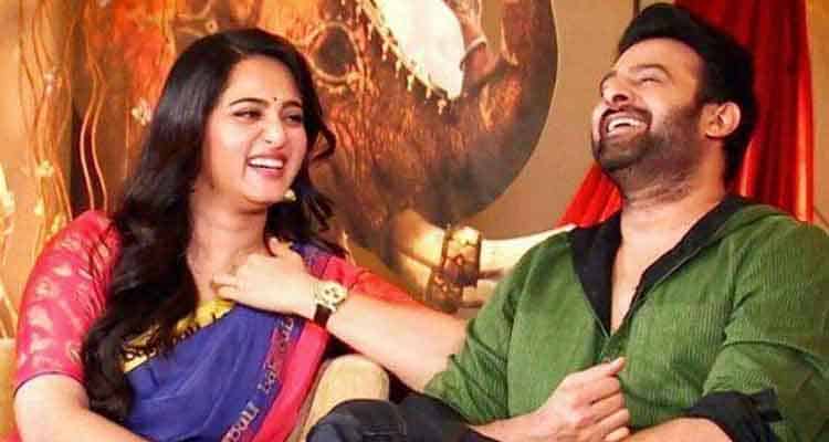 Anushka and Prabhas laughing together