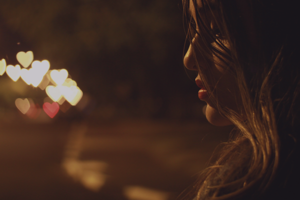 close up of a girls face