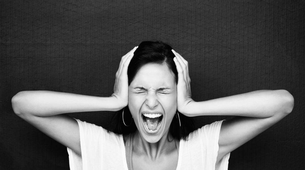 girl screaming after break-up