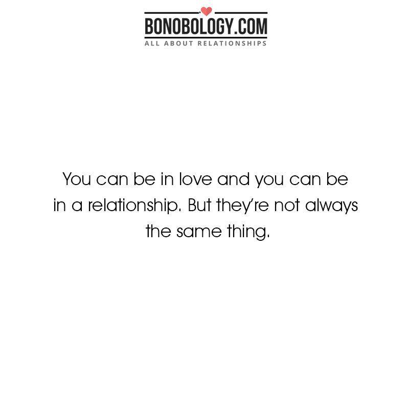 In love or in relationship?