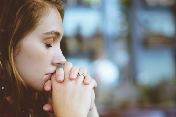 Woman getting out of break up