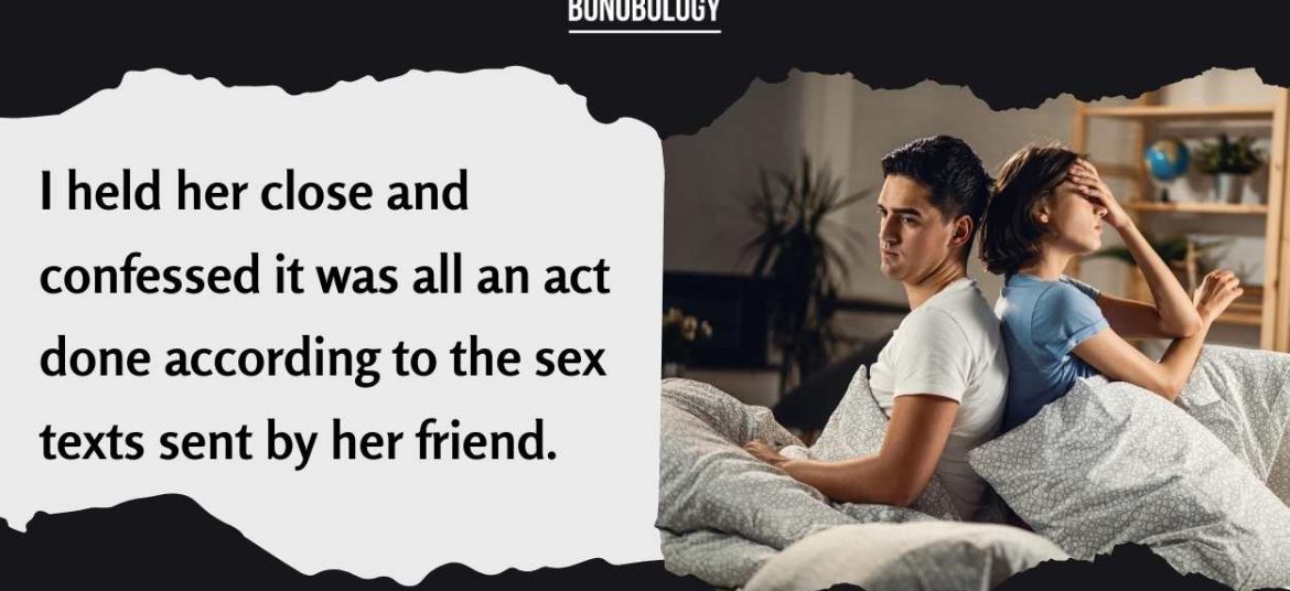 I read my wife's sexts with my childhood friend and made love to her the same way