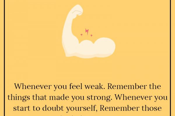 Think of your strength