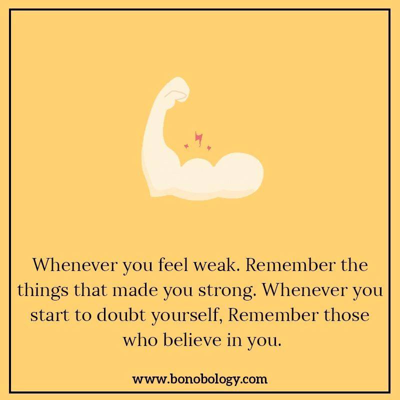Think of your strength