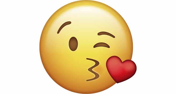 emojis guys send their girl. blowing kiss emoji is a favourite 