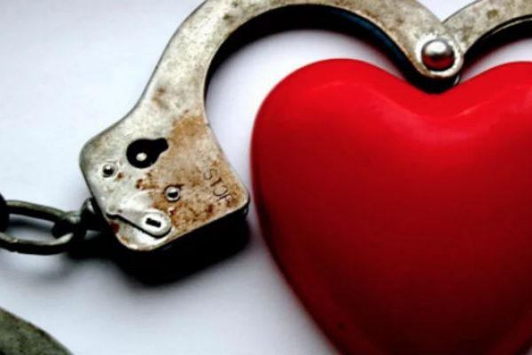 BDSM heart handcuffs