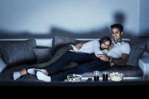 couple watching tv