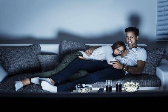 couple watching tv