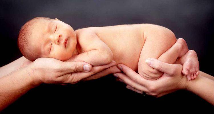 Newborn baby born