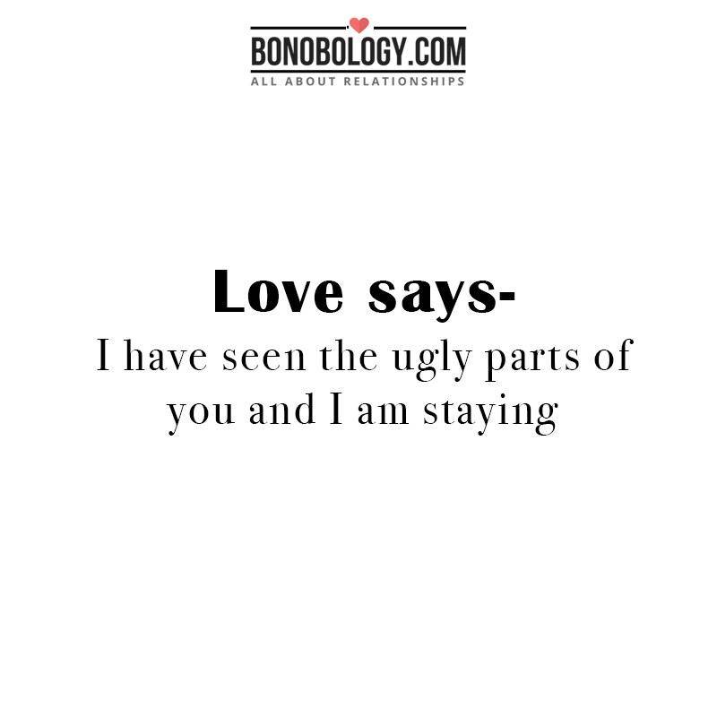 Love says