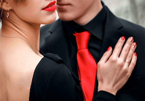 Couple getting intimate