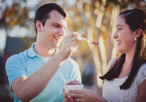 Eating Ice cream together