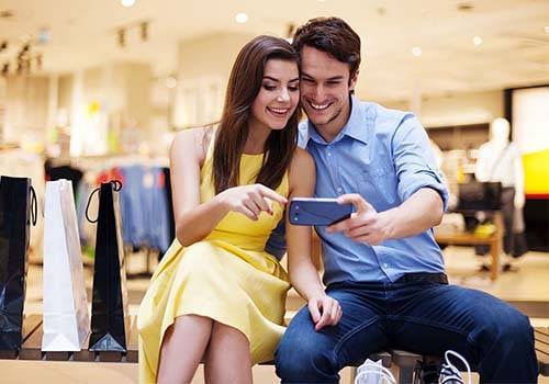 Couple in social media