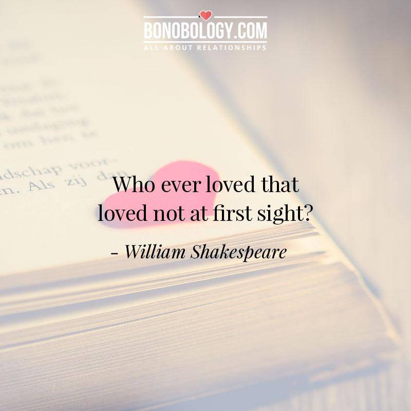 William-Shakespeare on love at first sight