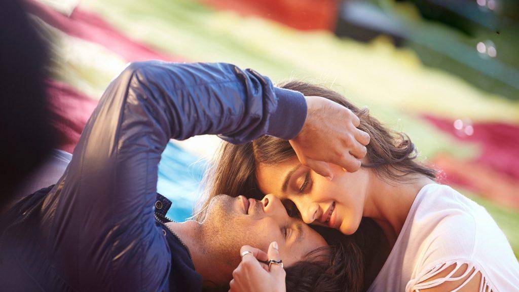 boy caressing girl-bases in dating