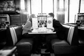 couple at diner