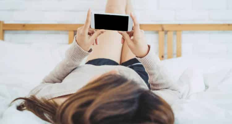 Woman with phone
