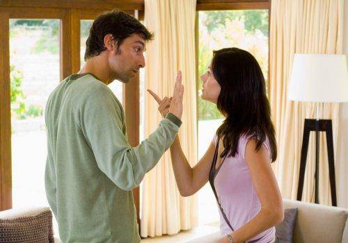 husband and wife questioning each other