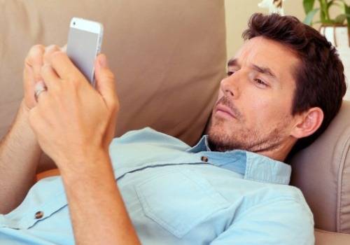 man on phone