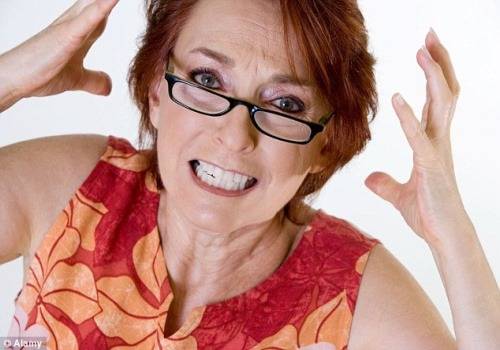 old woman angry