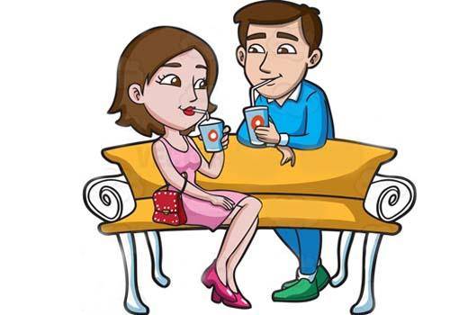 Enjoying a drink together