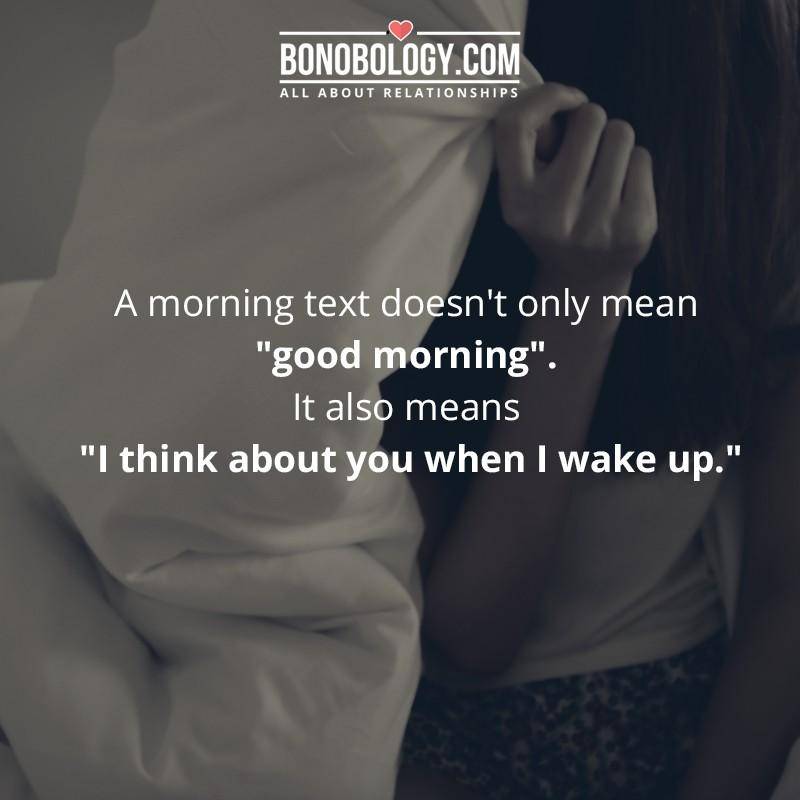I think about you when I wake up