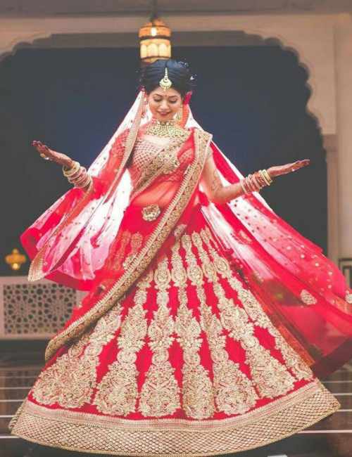 cherry pink lehenga