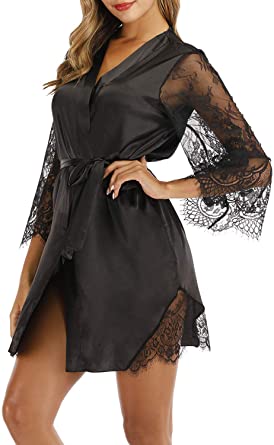 satin robe honeymoon lingerie