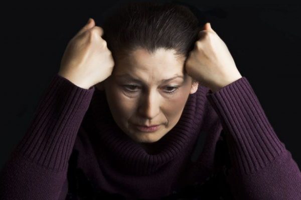 A worried woman