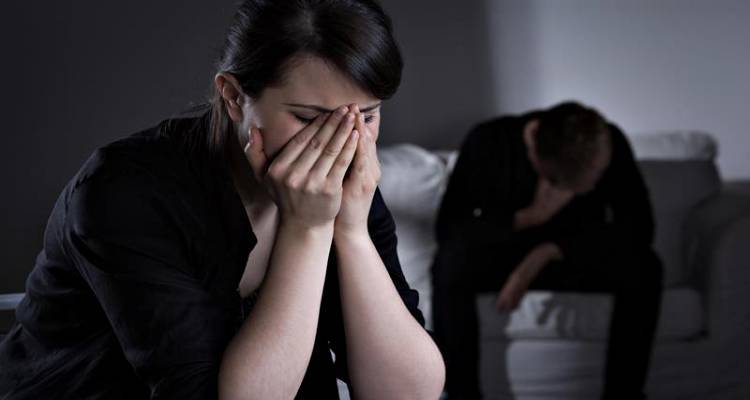 An upset couple, after a fight
