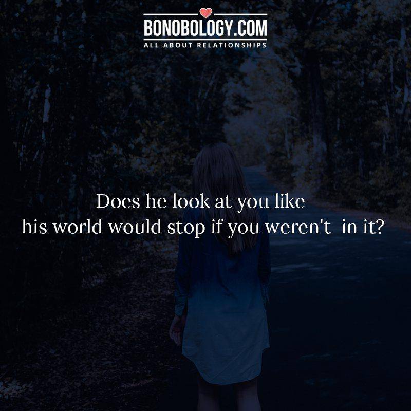 Does he look at you
