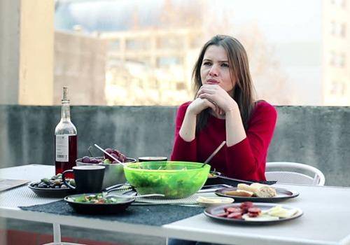 Jealous girlfriend waiting for her boyfriend