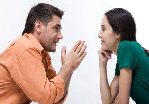 couple listening to each other
