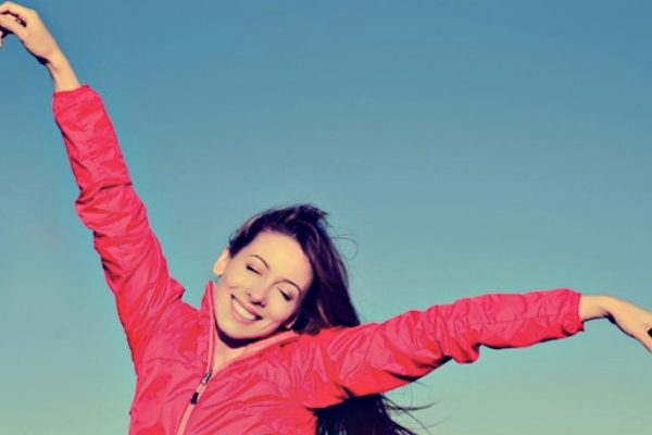 happy free woman