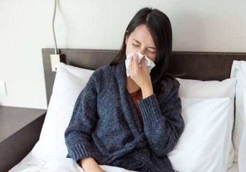 lady has cold