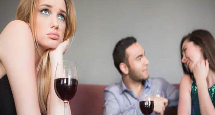Lady thinking man and woman together