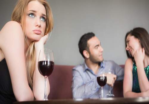 lady thinking man and woman together