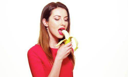 lady with banana