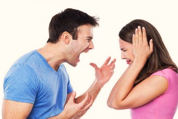 man yelling at a woman