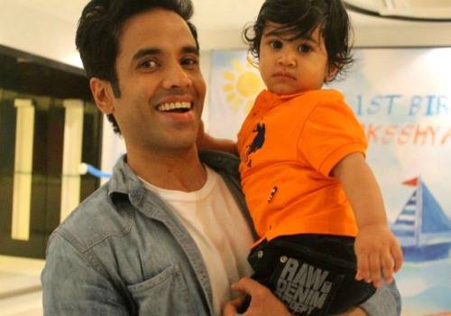 tushar with son