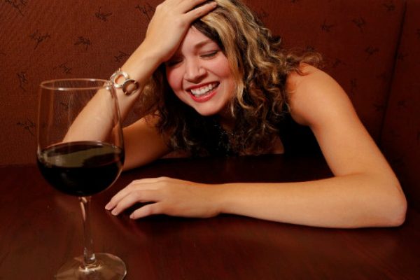 funny lady drinking