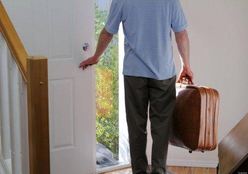 man leaving home
