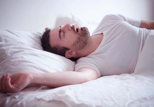 man-snoring