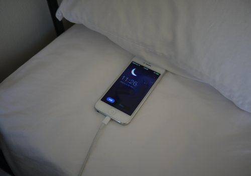 phone charging on the couch
